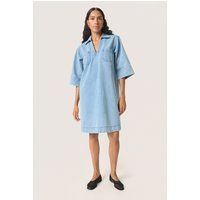 Lockeres Denim-Tunika-Kleid