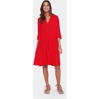 Gestuftes Mini-Kleid mit V-Ausschnitt