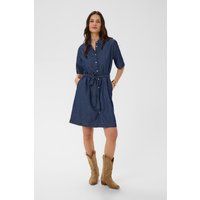 Klassisches Denim-Hemdkleid mit Gürtel