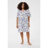 Florales A-Linien-Minikleid mit Lochstickerei