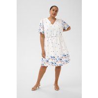 Florales A-Linien-Kleid mit Bindegürtel