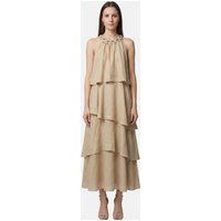 Gestuftes Halterneck-Maxikleid