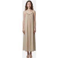 Verziertes Maxikleid mit Raffung