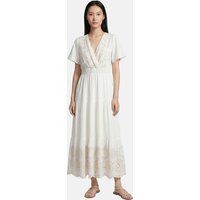 Besticktes Maxikleid mit V-Ausschnitt