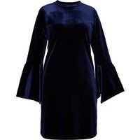 Samt-Minikleid mit Volant-Ärmeln