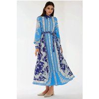 Bedrucktes Hemdkleid mit Gürtel