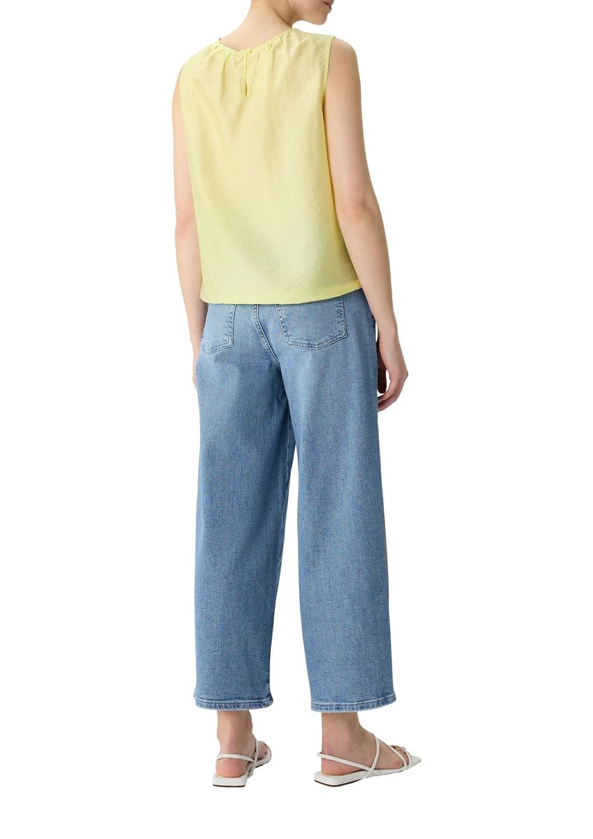 Ärmellose Bluse mit Tunnelzug