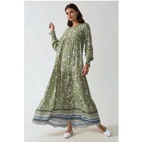 Fließendes Maxikleid mit Blumenmuster