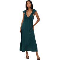Maxikleid mit Rüschen und Spitze
