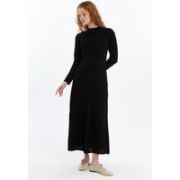 Plissee-Strick-Maxikleid