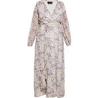 Luftiges Wickel-Maxikleid mit Blumenmuster