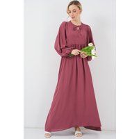 Strukturiertes Maxikleid mit Empire-Taille