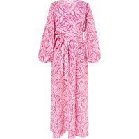 Gemustertes Maxikleid im Wickel-Stil
