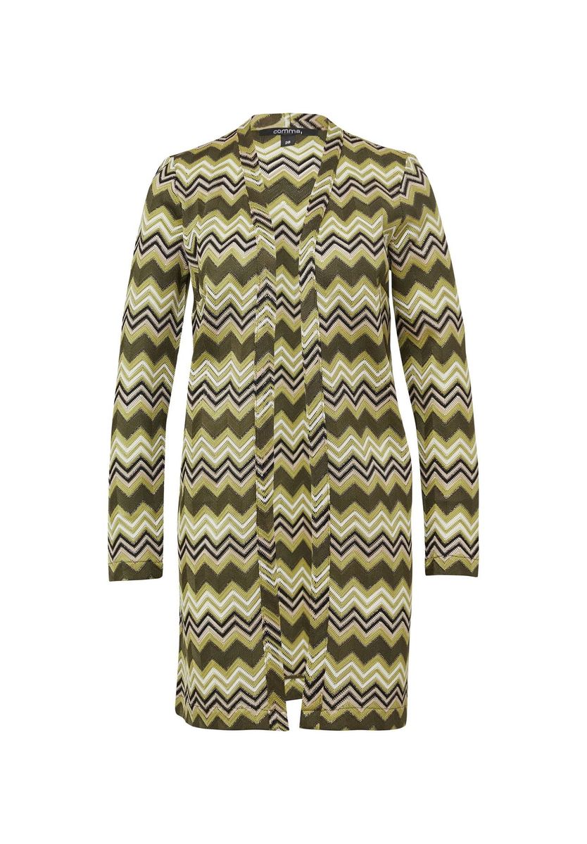 Strick-Cardigan mit Zickzack-Muster