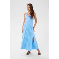 Fließendes Maxikleid mit Wasserfallausschnitt