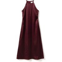 Elegantes Satin-Maxikleid mit Neckholder
