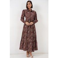 Maxi-Hemdkleid mit Paisley-Muster
