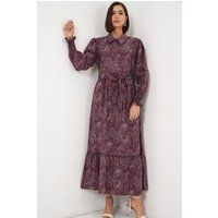 Paisley-Print Midi-Hemdkleid