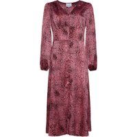 Maxikleid aus Satin mit Leopardenmuster