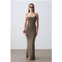 Elegantes Ripp-Maxikleid in Bodycon-Passform