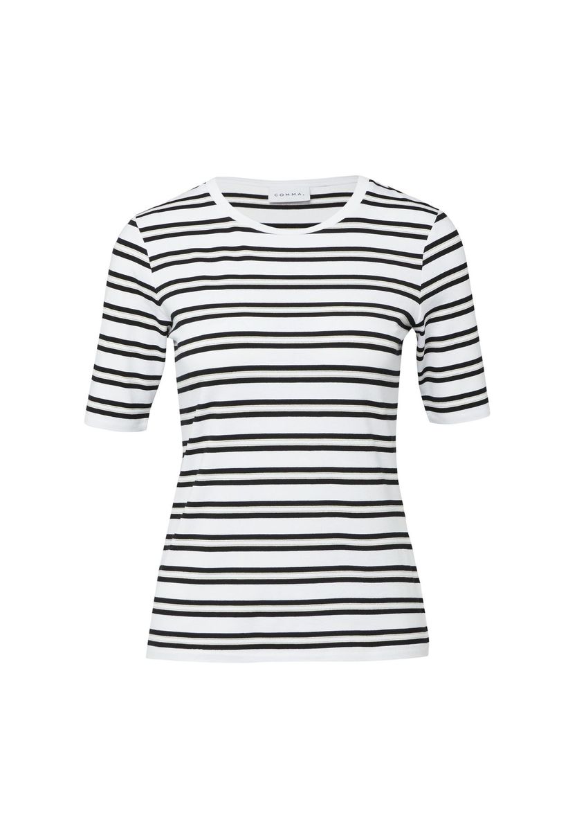 Gestreiftes Shirt mit Halbarm