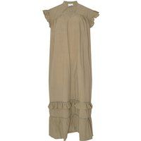Langes Stufenkleid mit Rüschen