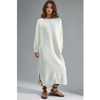 Oversize-Maxikleid aus Rippstrick