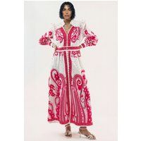 Paisley-Maxikleid mit V-Ausschnitt