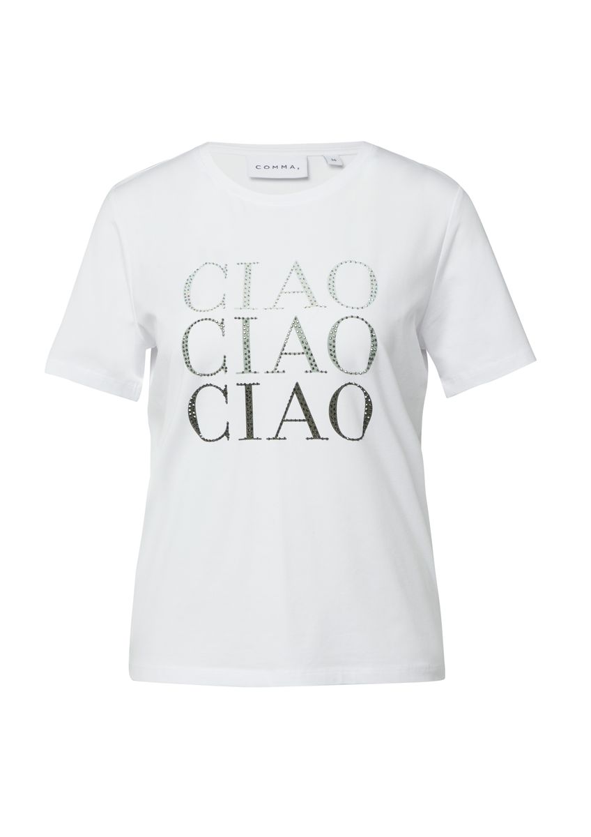 Glitzerndes Ciao Grafik-T-Shirt