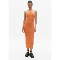 Asymmetrisches Midi-Strickkleid mit Rippung