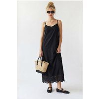 Besticktes A-Linien Midi-Unterkleid