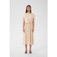 Satin-Midikleid mit Knotendetail