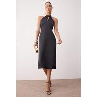 Elegantes Midikleid mit Neckholder-Ausschnitt