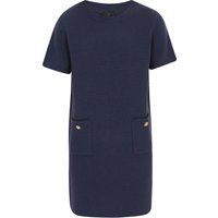 Kurzärmeliges Strick-Minikleid mit Taschen