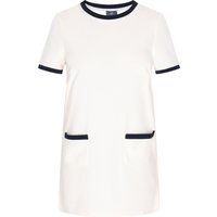 Strick-Minikleid mit Kontrastbesatz