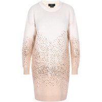 Strick-Minikleid mit Pailletten-Ombré