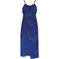 Elegantes Plissee-Wickelkleid mit Schimmer