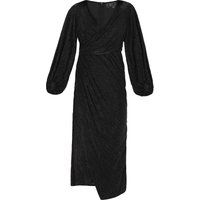 Elegantes schimmerndes Wickel-Midikleid