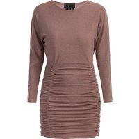 Raffiniertes Metallic-Minikleid mit Langarm