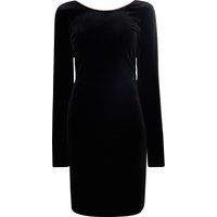 Samt-Minikleid mit Strasssteinen