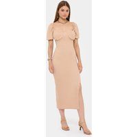 Midikleid mit Sweetheart-Ausschnitt und Puffärmeln