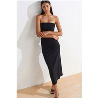 Minimalistisches trägerloses Bodycon-Midikleid
