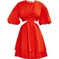 Minikleid mit Cut-Outs und Puffärmeln
