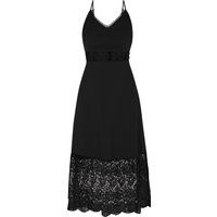 Midi-Spitzenkleid mit Spaghettiträgern