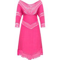 Mini-Tunika-Kleid mit Häkeldetails