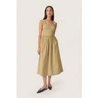 Midikleid mit geripptem Oberteil