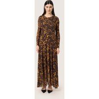 Langärmeliges Maxikleid mit Leopardenmuster