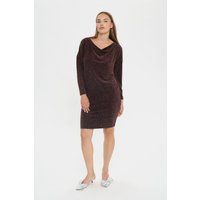 Jerseykleid mit Wasserfallausschnitt und Schimmer