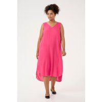 Fließendes Midi-Kleid aus Viskose-Leinen