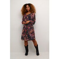 Midikleid mit floralem Muster